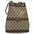 Borsa a spalla GUCCI GG Supreme in PVC beige Auth sw187 - vista 13