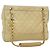 CHANEL Borsa a Spalla Matelassé con Catena in Pelle di Agnello Beige Oro CC Auth bs23535 D'oro