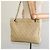 CHANEL Borsa a Spalla Matelassé con Catena in Pelle di Agnello Beige Oro CC Auth bs23535 D'oro - vista 25