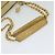 CHANEL Borsa a Spalla Matelassé con Catena in Pelle di Agnello Beige Oro CC Auth bs23535 D'oro - vista 7