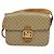 Céline Borsa a spalla in tela Macadam Celine con motivo carrozza a cavallo beige e oro Auth EC1008 D'oro - vista 13