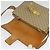Céline Borsa a spalla in tela Macadam Celine con motivo carrozza a cavallo beige e oro Auth EC1008 D'oro - vista 9