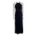 Vera Wang Schwarzes Chiffon-Abendkleid mit Akkordeonfalten Beige