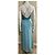 Vera Wang Abito da sera in satin e chiffon turchese - vista 3