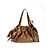 Borsa Tote Miu Miu con Fiocco in Pelle Martellata Caramello Marrone Beige Castagno Cammello
