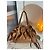 Borsa Tote Miu Miu con Fiocco in Pelle Martellata Caramello Marrone Beige Castagno Cammello - vista 5
