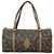 Borsa a mano SAINT LAURENT in pelle embossata grigia Auth sw230 Marrone - vista 13
