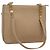 BALLY Bolso de Hombro Acolchado de Cuero Beige Dorado Auth BA814