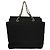 CHANEL Chain Hand Bag Cotton Black Gold CC Auth bs23972 Golden - view 2