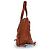Valentino Garavani, C-Rockee Fransen-Leder-Tasche Braun - Ansicht 5