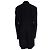 Rick Owens, minimalistischer schwarzer Wollmantel - Ansicht 2