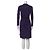 Diane Von Furstenberg Abito avvolgente in jersey di seta DvF Jeanne in viola e nero - vista 2
