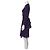 Diane Von Furstenberg Abito avvolgente in jersey di seta DvF Jeanne in viola e nero - vista 3