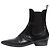 Louis Vuitton Botas Chelsea de cuero negro - talla EU 38,5