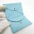 Hermès Tarjetero de cuero Epsom Hermes Calvi Duo Azul claro - vista 3