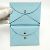 Hermès Tarjetero de cuero Epsom Hermes Calvi Duo Azul claro - vista 8