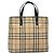 Borsa tote Burberry Nova Check in PVC beige Auth EC998 - vista 13