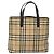 Borsa tote Burberry Nova Check in PVC beige Auth EC998 - vista 2