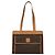 Céline Borsa a spalla in tela Macadam CELINE in pelle PVC marrone oro Auth sw165 D'oro - vista 13