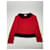Vintage Courreges Wollpullover rot schwarz M - Ansicht 15
