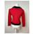 Vintage Courreges Wollpullover rot schwarz M - Ansicht 2