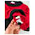 Vintage Courreges Wollpullover rot schwarz M - Ansicht 9