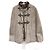Autre Marque Capa de Tweed Marrón con Cuello de Visón Castaño