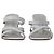 By Far Cross-Strap Slip-On Heels in White Leather Cream - view 11