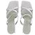 By Far Cross-Strap Slip-On Heels in White Leather Cream - view 4