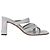 By Far Cross-Strap Slip-On Heels in White Leather Cream - view 9
