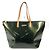 Louis Vuitton Monogram Vernis Bellevue GM Tote Bag Blau Grün