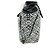 Borsa tote Neverfull MM Monogram Louis Vuitton dal 1854 Nero Bianco - vista 3