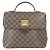 Borsa a Spalla Louis Vuitton Damier Bergamo MM Marrone Damier ebene