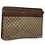 GUCCI GG Supreme Web Sherry Line Borsa PVC Beige Verde 017 115 4126 Auth ki5678