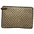 GUCCI GG Supreme Web Sherry Line Borsa PVC Beige Verde 017 115 4126 Auth ki5678 - vista 3