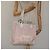 Borsa Tote Gancini di Salvatore Ferragamo in tela pelle rosa bianco oro Auth EC754 - vista 22