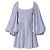 Carolina Herrera Abito Mini Bustier a Maniche Voluminose a Righe Blu