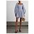 Carolina Herrera Abito Mini Bustier a Maniche Voluminose a Righe Blu - vista 2