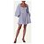 Carolina Herrera Abito Mini Bustier a Maniche Voluminose a Righe Blu - vista 4