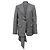 Blazer de cuadros drapeado asimétrico Proenza Schouler en lana gris