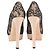 Décolleté peep-toe in pizzo Dior in poliestere nude e nero - vista 3