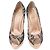 Décolleté peep-toe in pizzo Dior in poliestere nude e nero - vista 5