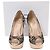 Décolleté peep-toe in pizzo Dior in poliestere nude e nero - vista 8