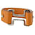 Bracelet en cuir orange Swift d'Hermès  - vue 1