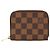 Monedero Zippy Damier Louis Vuitton Castaño