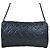Pochette Chanel WOC in tessuto glitter e pelle nera Nero - vista 4
