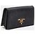 Borsa Prada in pelle Saffiano nera con logo dorato Nero - vista 2