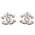 Chanel Ohrringe aus silbernem Metall und Strass - Ansicht 3