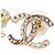 Orecchini Chanel in metallo dorato e strass D'oro - vista 3