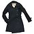 Gabardina Burberry negra de algodón talla 38 Negro